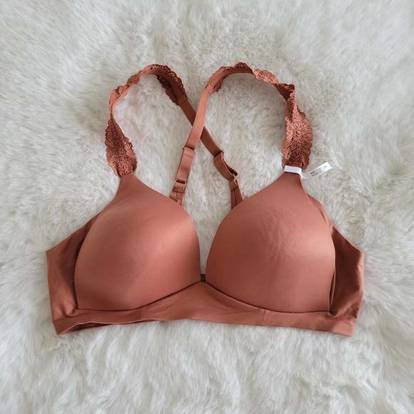 🏺AERIE REAL SUNNIE WIRELESS LIGHTLY LINED LACE STRAP BRA SIZE 36C - Picture 5 of 8